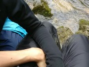 Preview 5 of Young hikers having public sex in the mountains
