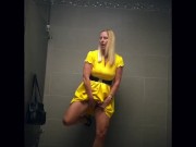 Preview 4 of It could be this Dirty MILF in the bathroom stall next to you masturbating!
