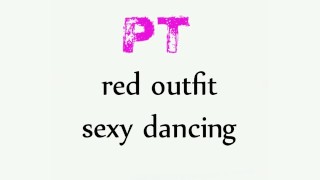 PT red outfit dancing