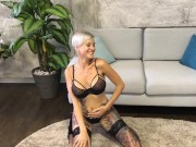Preview 3 of Horny inked MILF Tanya Virago masturbating and squirting with orgasm