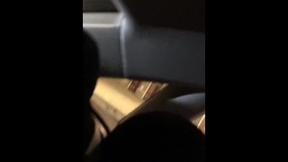 Teen gets head in backseat while uncle drives