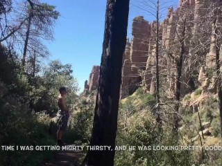 Thirsty Spunky Swallows Cum on_Long Hike Outdoor Sex Adventures #9