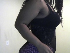 Ebony Period Panties with Pad in Black Fishnet Lingerie Dress - Cami Creams