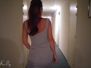 Preview 3 of Pee desperation searching the hotel room. WetKelly