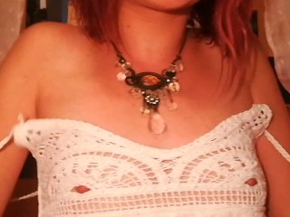 solo female, small tits, red head, compilation