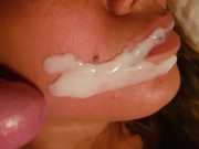 Preview 4 of GIRL TAKES HUGE CUMSHOT WHILE in bed