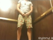 Preview 1 of Almost Caught Jerking Off in Elevator
