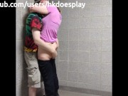 Preview 1 of She Gets Picked Up & Fucked in the Air At Public Bathroom
