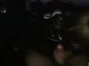 Preview 6 of Cum in Teen mouth after epic handjob in car + public blowjob - MaryVincXXX