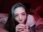 Preview 2 of Cum Facial Reward For Hot Babe Sucking A Big Dick