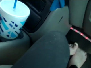 Blonde girl toying with her pussy and bf assist while hedrives