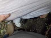 Preview 1 of Amateur couple fuck in the forest. POV Sexe Blowjob Cumshot