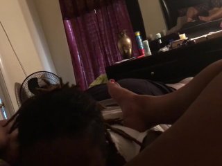 Girlfriend eating wifey