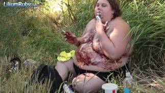 Пикник с шоколадным тортом