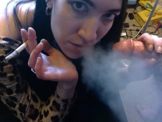 amateur blowjob, smoking fetish, smoke, smoking teen