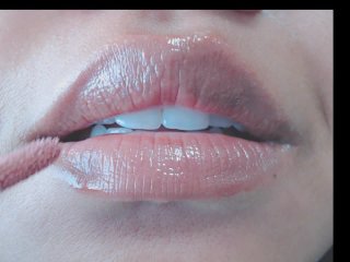 lickstick, lip fetish, teen point of view, teen