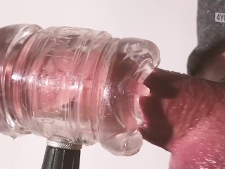 Fucking my Fleshlight Quickshot Ends in two Huge Cumshots.