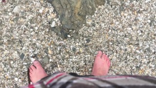 toes in the sea