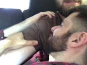 Preview 1 of Daddy sucks Boy’s big dick in the backseat