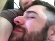 Preview 3 of Daddy sucks Boy’s big dick in the backseat