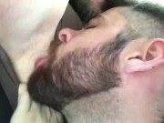Preview 4 of Daddy sucks Boy’s big dick in the backseat