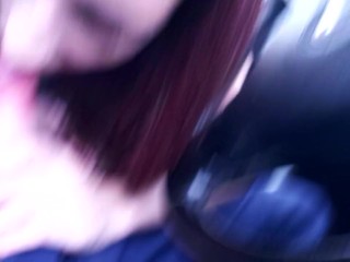 risky car parkblowjob andswallow