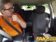 Preview 2 of Fake Driving School Ex learner Satine Sparks arse spanked red raw