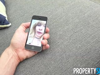 PropertySex - Tiny blonde uses her tight pussy to get apartment screenshot number 0