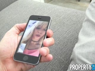 PropertySex - Tiny blonde uses her tight pussy to get apartment screenshot number 1