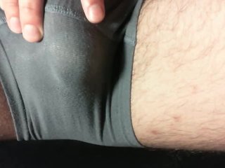 Cumming and leaking in my briefs