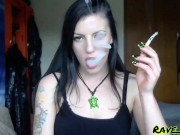 Preview 5 of Cigarette smoking in my office until I choke on smoke - teaser