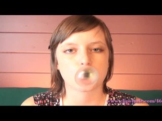 mouth fetish, blowing bubbles, chewing gum, chewing
