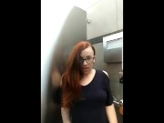 Preview 1 of Alt girl Lily O'Riley public masturbation in airport bathroom