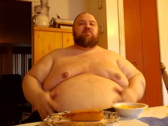SSBHM Eating corndogs