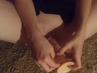 hot rabbit girl masturbation with dildo