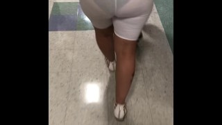 Visible Panties With See-Through Spandex Shorts