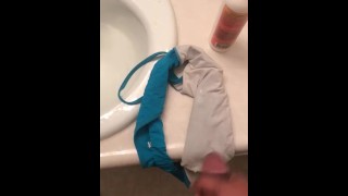 Cumming on Friends GF panties and bra