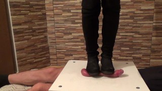 CBT Trampling Of Cock And Balls By Cruel Boots