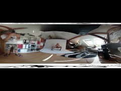 Claudia Mac 02 - Backstage before masturbation video 3DVR 360 UP-DOWN