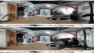 Antonia Sainz 07 - За кулисами перед мастурбацией видео 3DVR 360 UP-DOWN