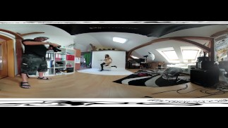 Antonia Sainz 09 - Бэкстейдж перед мастурбацией видео 3DVR 360 UP-DOWN