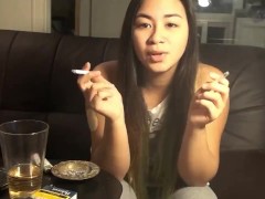Fetish Girl MissDeeNicotine Smoking Multiple Long Cigarettes