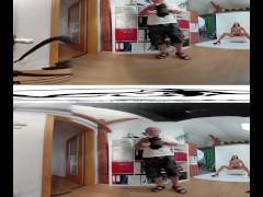 Nice Ornella Morgan 3DVR360 video backstage from shoot before masturbation