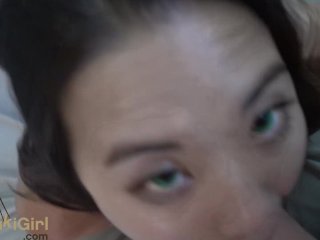 Asian Cocksucker_Does Her Chores@Sukisukigirl Green Eyes WMAF POV BLOWJOB