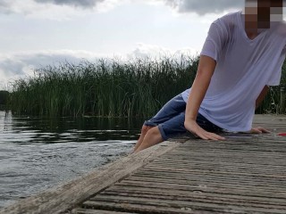 Sagging Wet Outdoor in Lake with Clothes