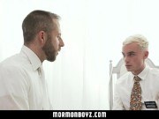 Preview 6 of MormonBoyz - Horny twink missionary jerked off by priest daddy