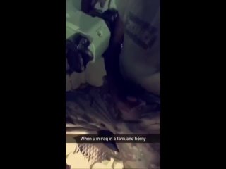 IN IRAQ MASTERBATING IN A TANK