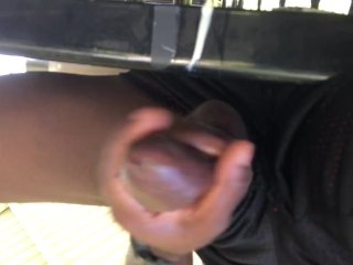 Big Black Dick Black Guy Public Park Stroke