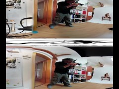 Claudin 015 - Backstage before 1st time video masturbation 3DVR 360 UP-DOWN