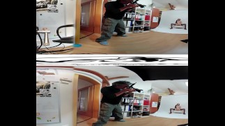 Claudin 015 - За кулисами перед 1-м видео мастурбацией 3DVR 360 UP-DOWN